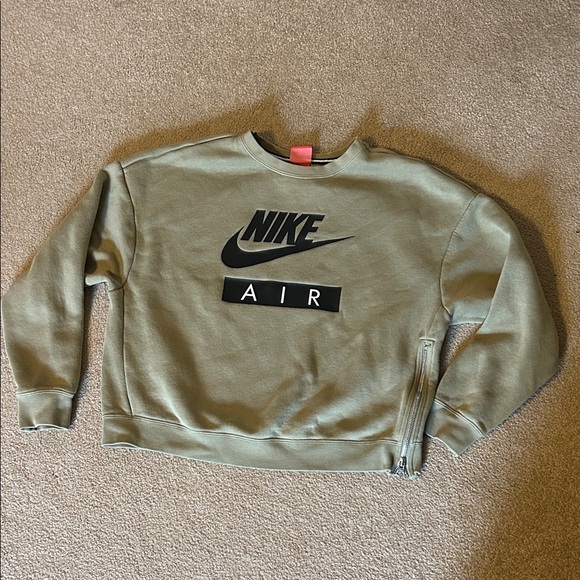 Nike Tops - Nike Crewneck Sweatshirt in Olive Green with Black Logo
